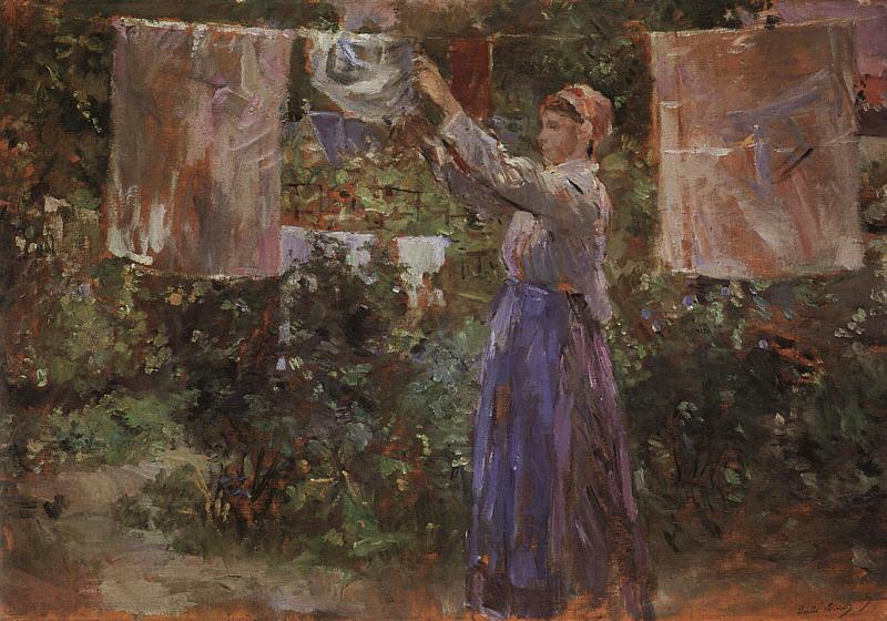 Berthe Morisot Peasant Hanging out the Washing China oil painting art